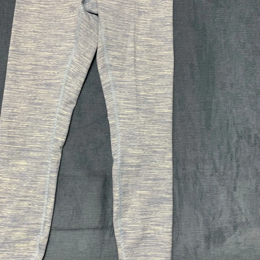 Lululemon Leggings Womens 22 White Blue Space Dye Athletic Gym Training Workout